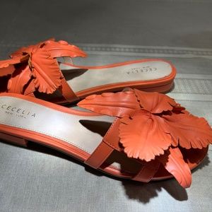 NIB Cecelia New York “Lila” Sandals in Coral Size 9.5B Retail $169